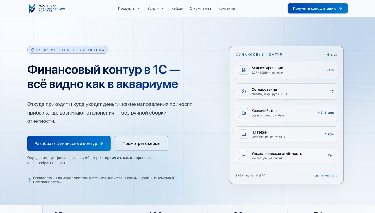 Мастерская автоматизации бизнеса (MAB) — бутик-интегратор финансовых систем на 1С